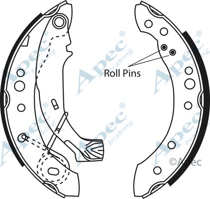 APEC BRAKING Bremžu loku komplekts SHU638